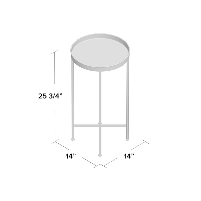 Mistana™ Alvis Tray Top Cross Legs End Table & Reviews Wayfair